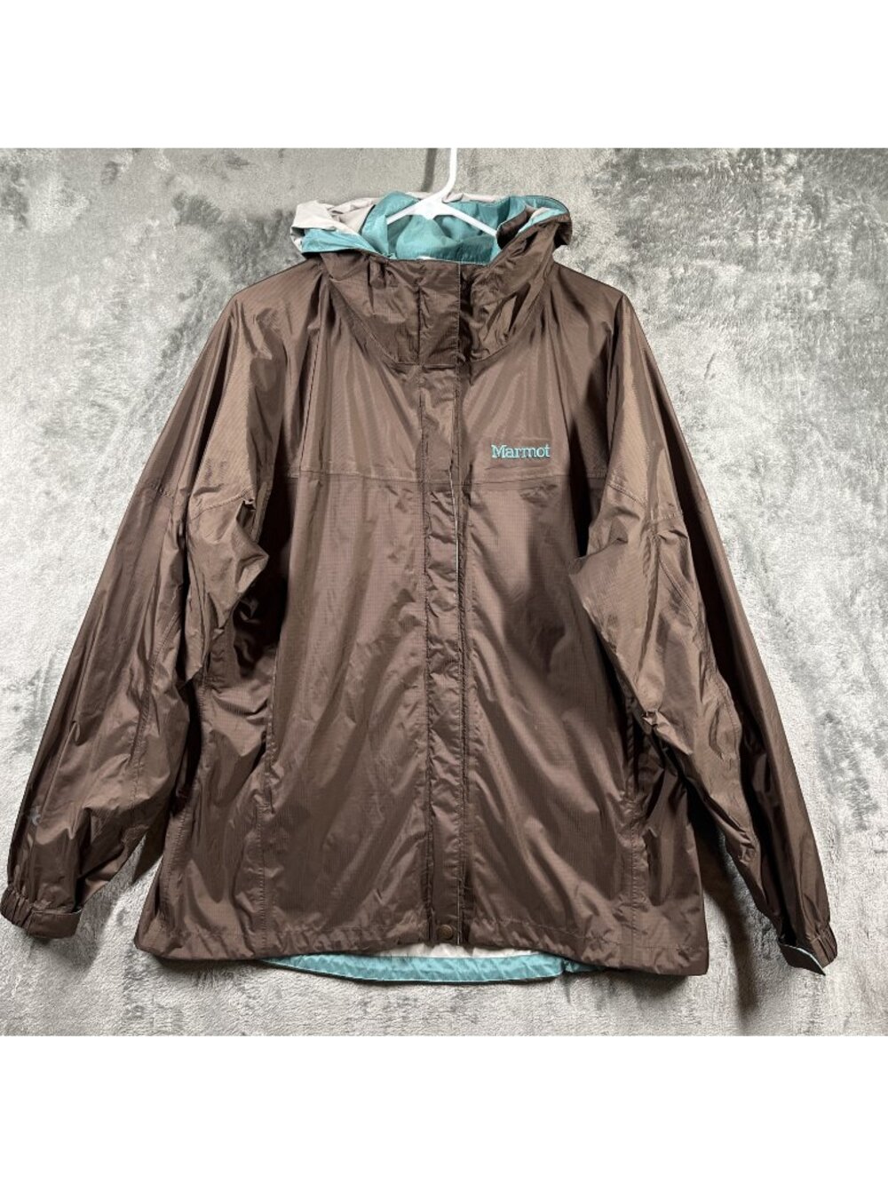 Marmot PreCip Jacket Womens XL Brown Windbreaker Waterproof Breathable Windproof